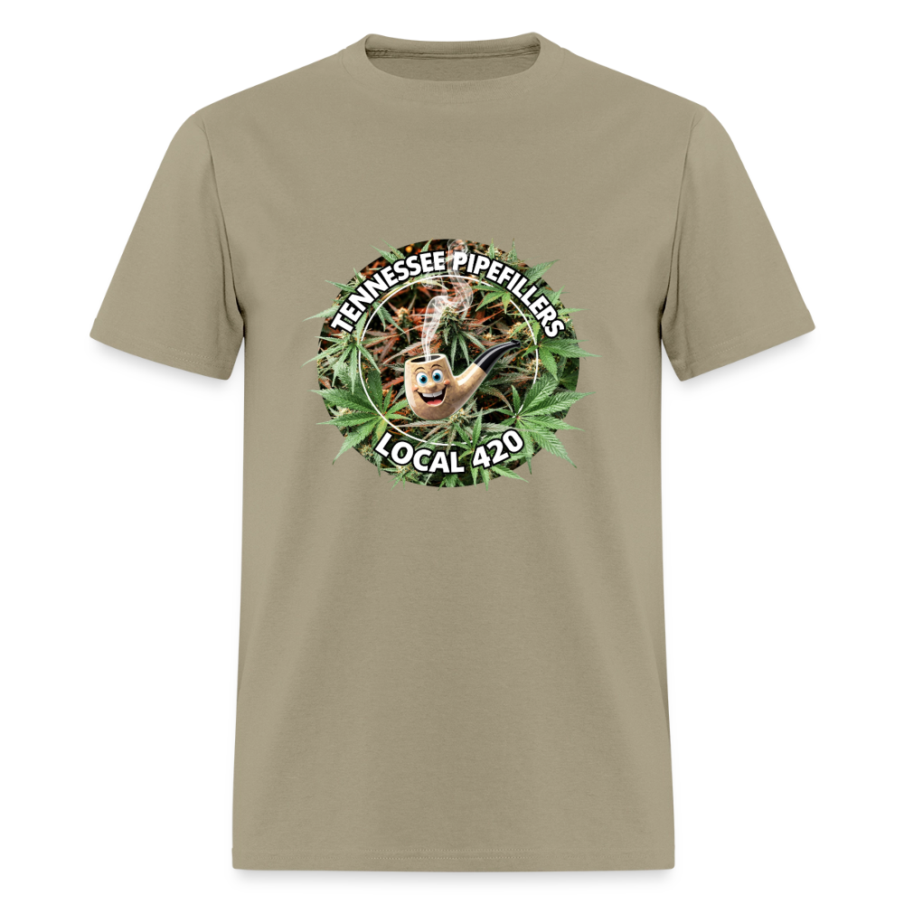TENNESSEE PIPEFILLERS LOCAL 420 Men's T-Shirt - khaki