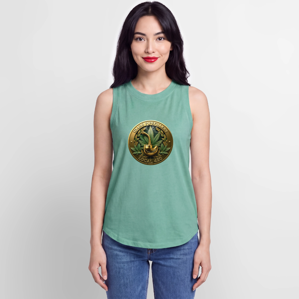 IDAHO PIPEFILLERS LOCAL 420 Women's Relaxed Tank Top - saltwater