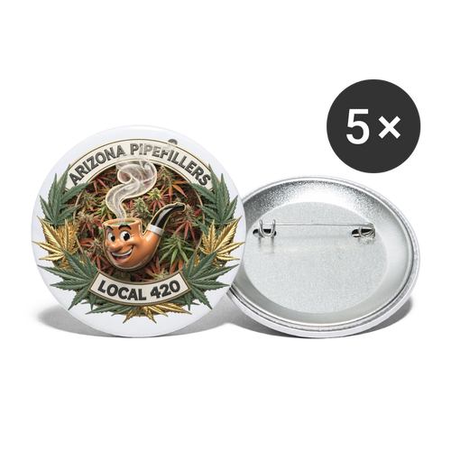 ARIZONA  PIPEFILLERS LOCAL 420 Union Buttons small 1'' (5-pack) - white