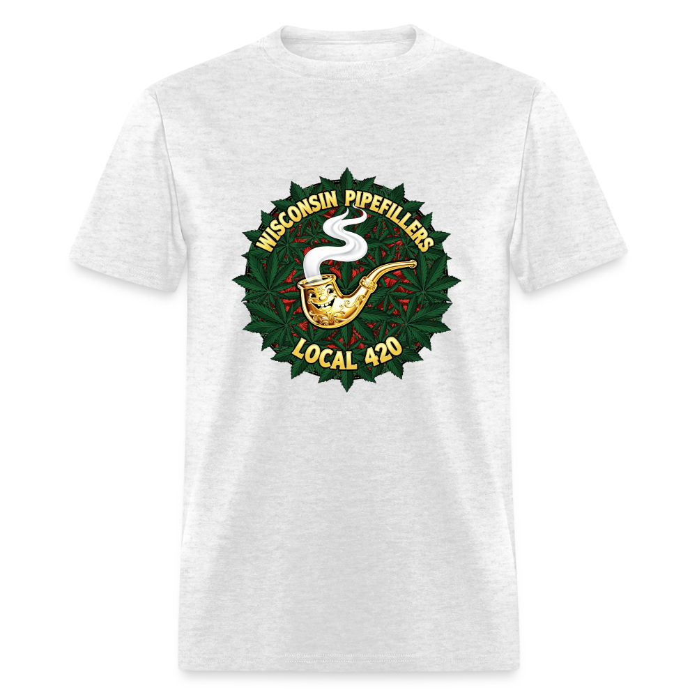 WISCONSIN PIPEFILLERS LOCAL 420 Men's T-Shirt - light heather gray