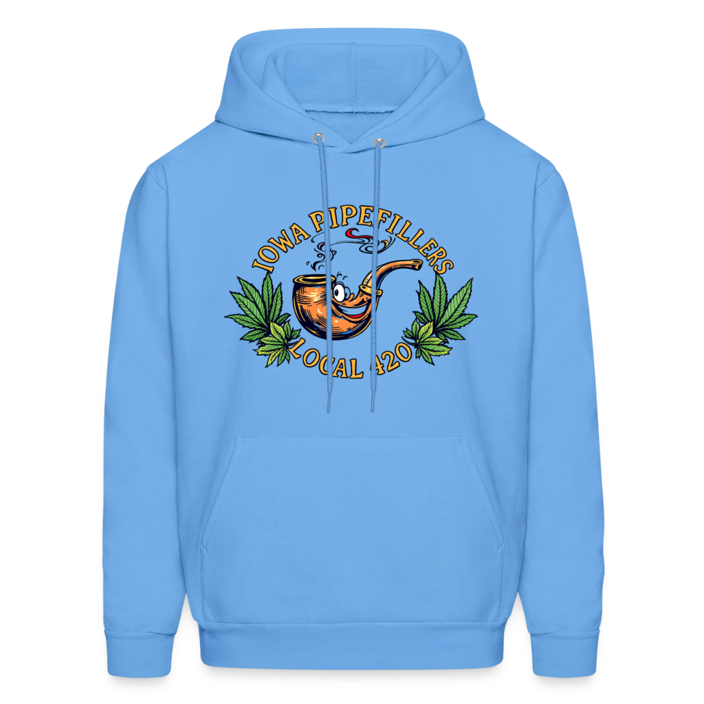 IOWA PIPEFILLERS LOCAL 420 Men's Hoodie - carolina blue