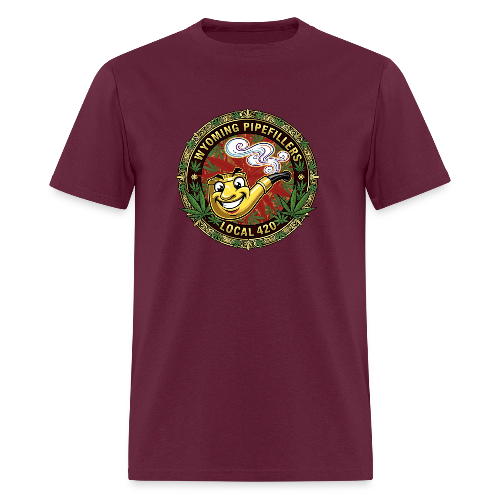 WYOMING PIPEFILLERS LOCAL 420 Men's T-Shirt - burgundy