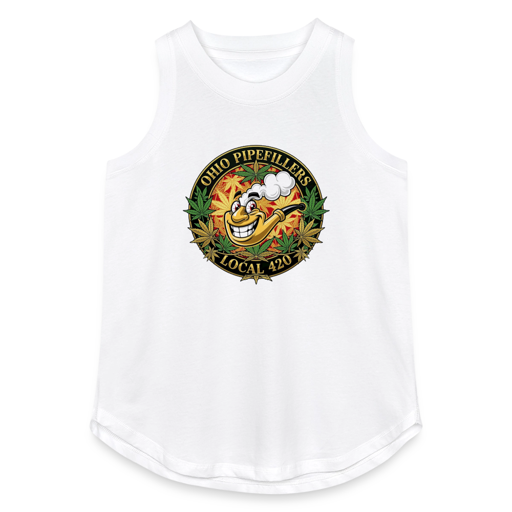 OHIO PIPEFILLERS LOCAL420 Women's Relaxed Tank Top - white