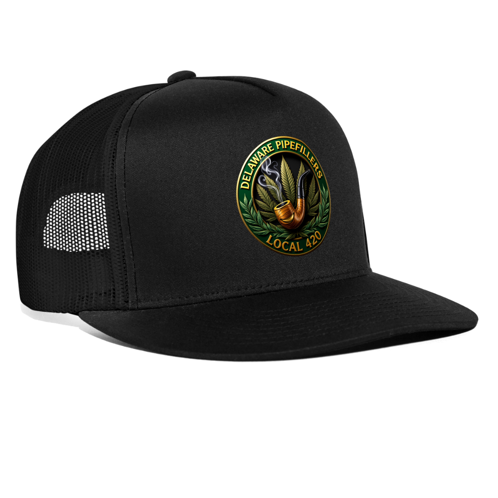 DELAWARE  PIPEFILLERS LOCAL 420 Trucker Hat - black/black