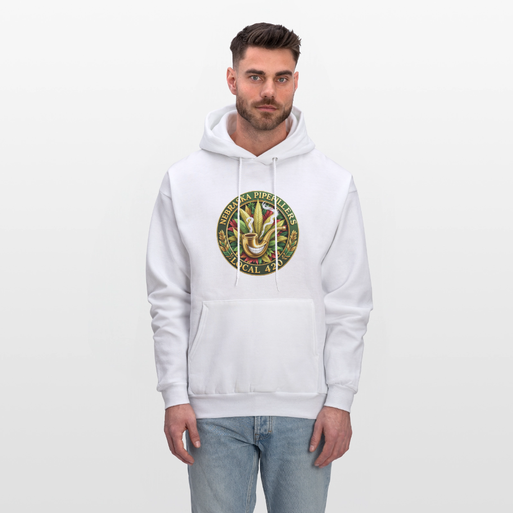 NEBRASKA PIPEFILLERS LOCAL 420 Men's Hoodie - white