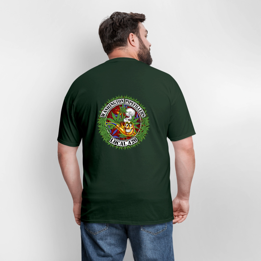 WASHINGTON PIPEFILLERS LOCAL 420 F/B DESIGN Men's T-Shirt - forest green