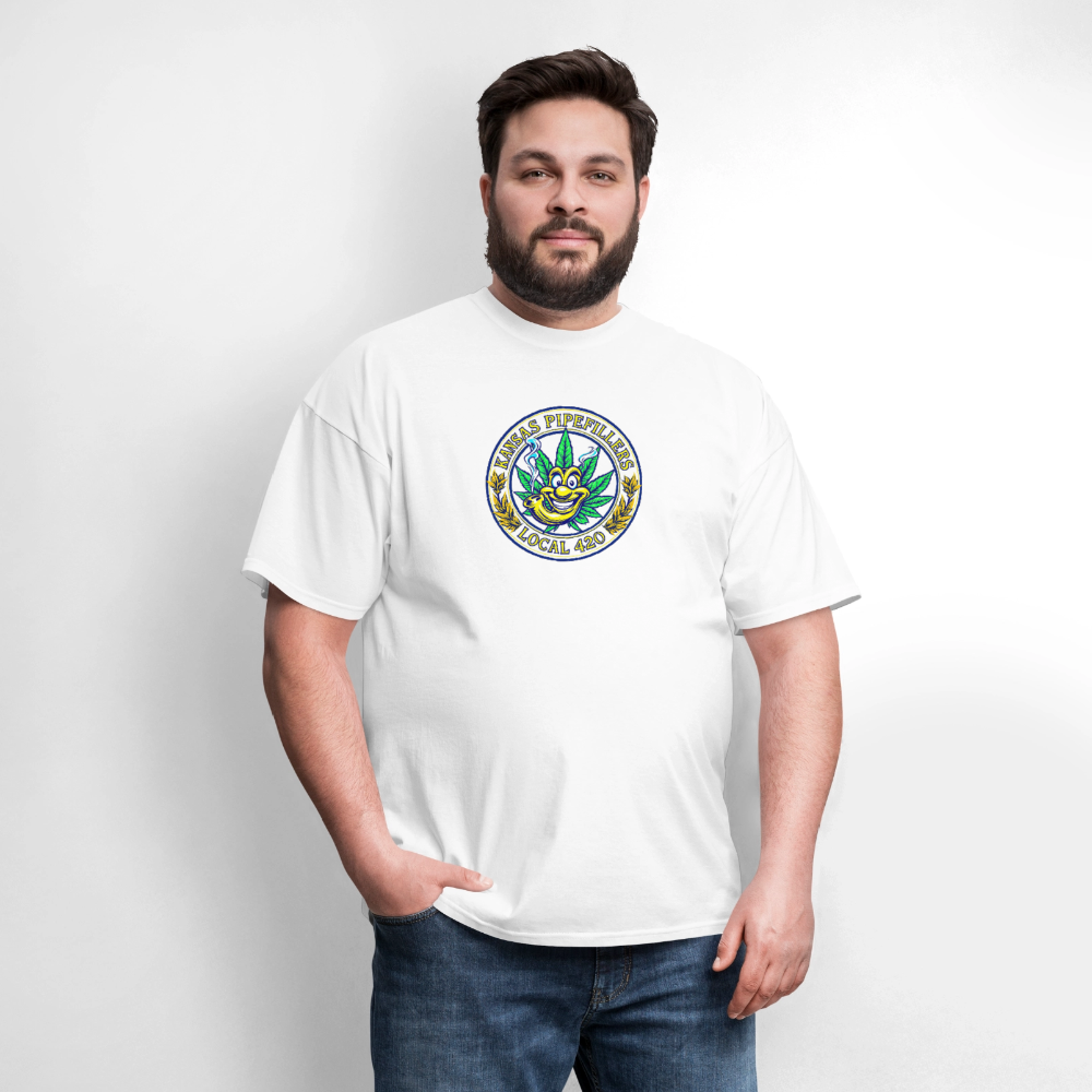 KANSAS PIPEFILLERS LOCAL 420 Men's T-Shirt - white