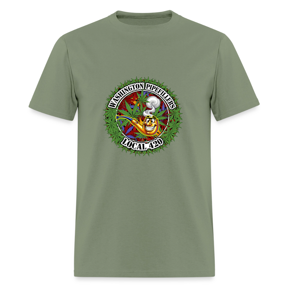 WASHINGTON PIPEFILLERS LOCAL 420 Men's T-Shirt - military green