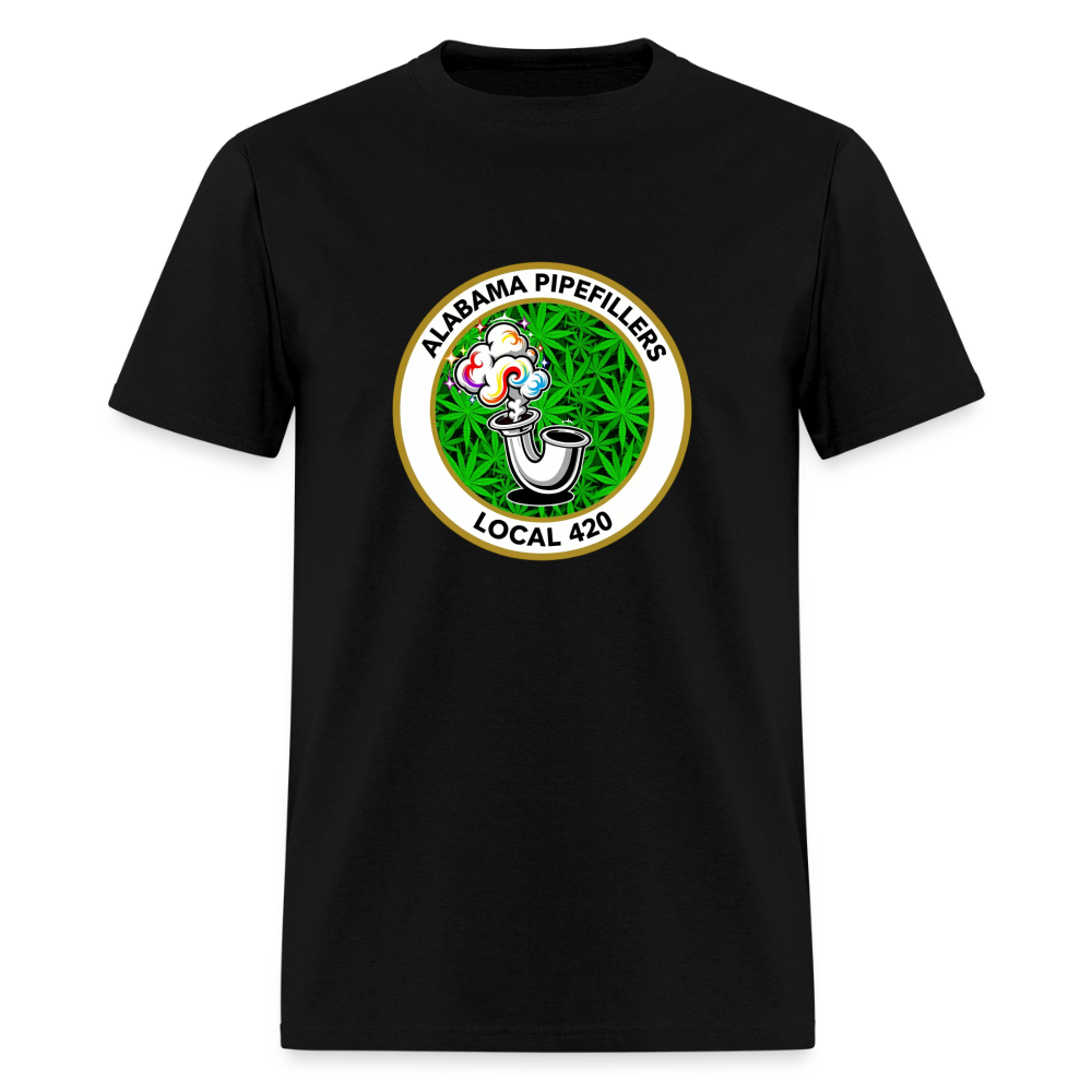 ALABAMA -PIPEFILLERS LOCAL 420 F/B EMBLEMS Men's T-Shirt - black