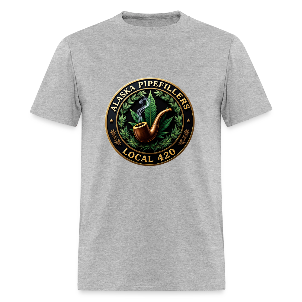 ALASKA PIPEFILLERS LOCAL 420 Men's T-Shirt - heather gray
