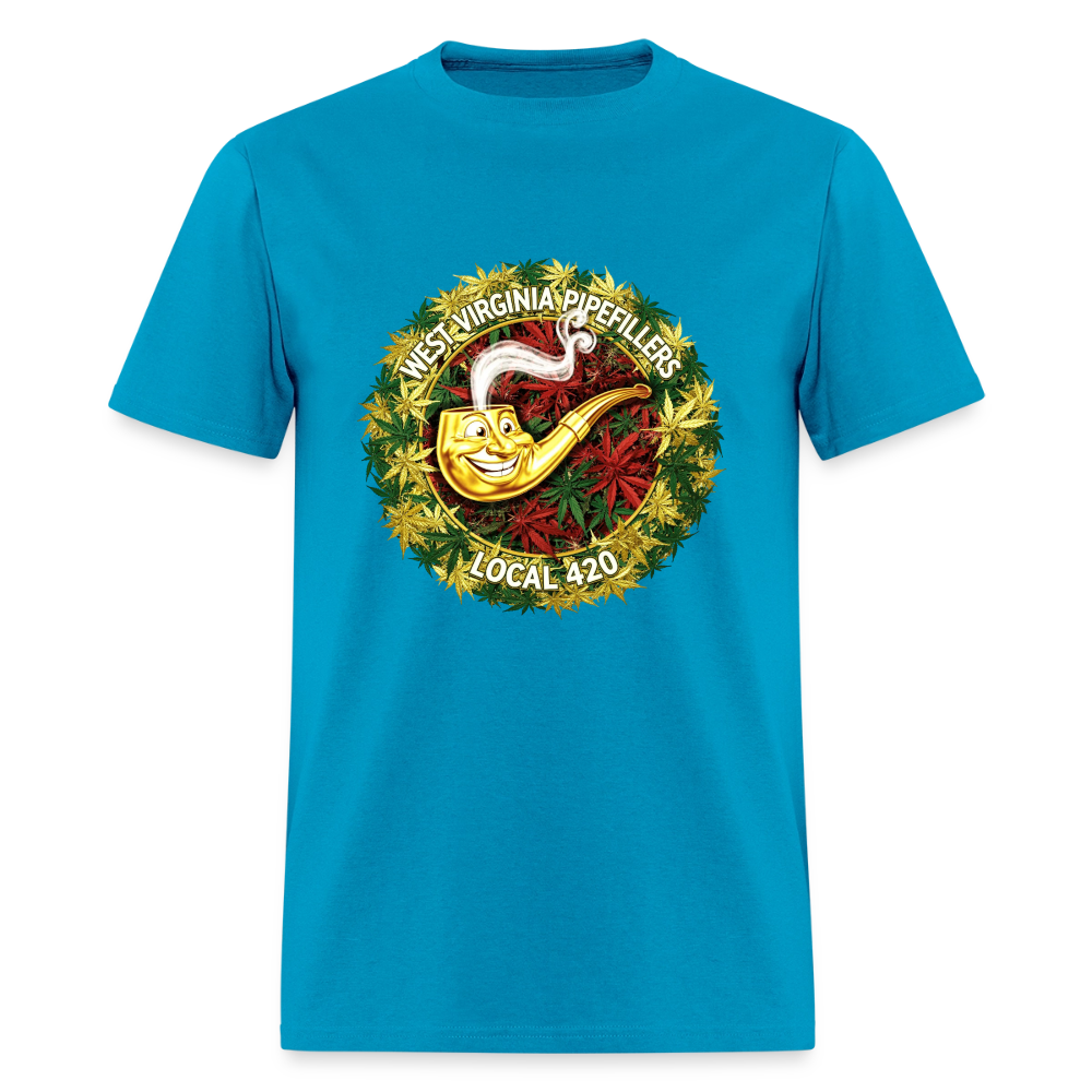 WEST VIRGINIA PIPIEFILLERS LOCAL 420 Men's T-Shirt - turquoise