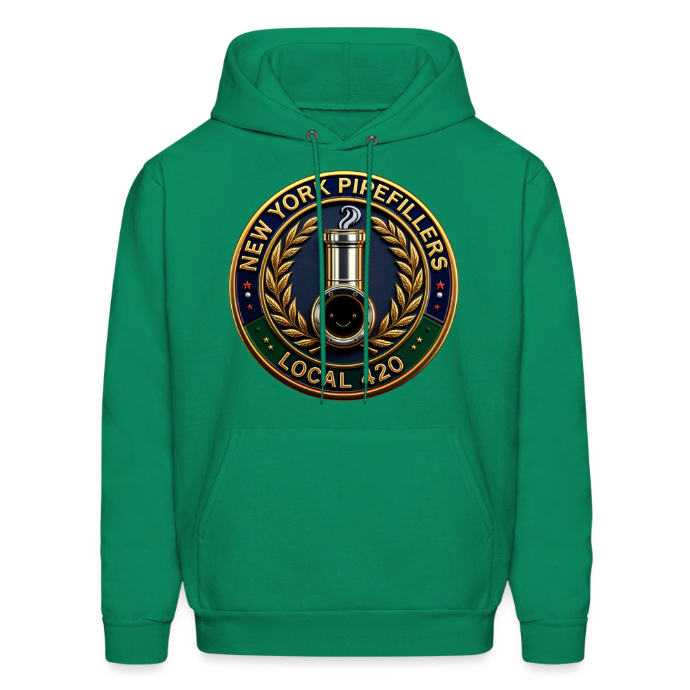 NEW YORK PIPEFILLERS LOCAL 420 F/B DESIGNS Men's Hoodie - kelly green