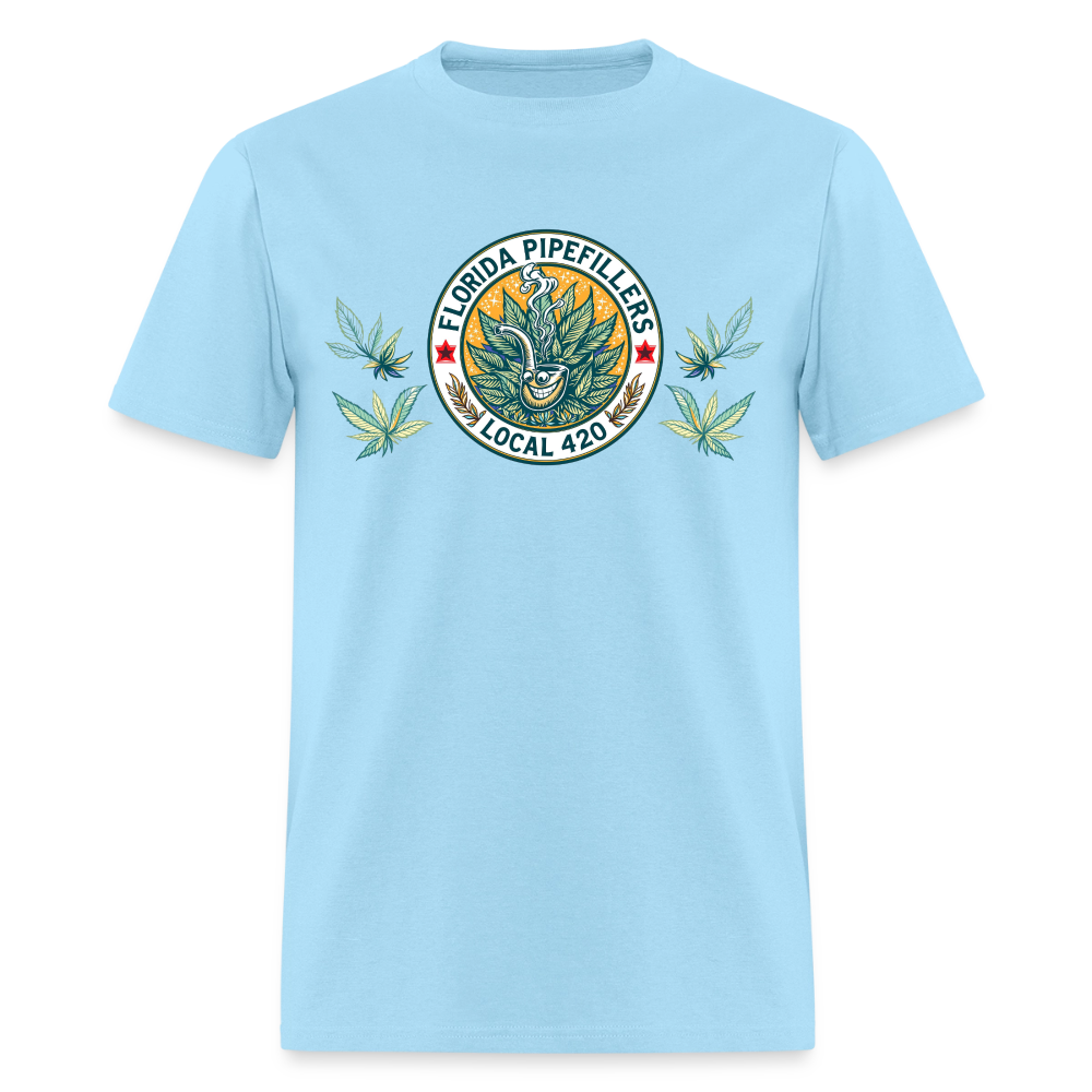 FLORIDA PIPEFILLERS LOCAL 420 F/B DESIGN Men's T-Shirt - powder blue