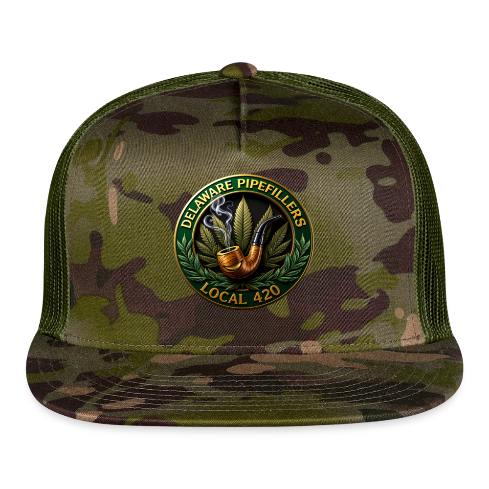 DELAWARE  PIPEFILLERS LOCAL 420 CAMO Trucker Hat - MultiCam\green