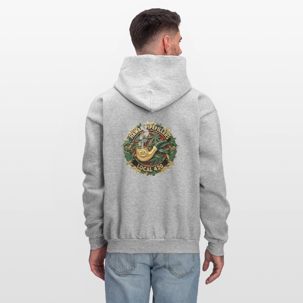 HAWAII PIPEFILLERS LOCAL 420 F/B DESIGN Men's Hoodie - heather gray