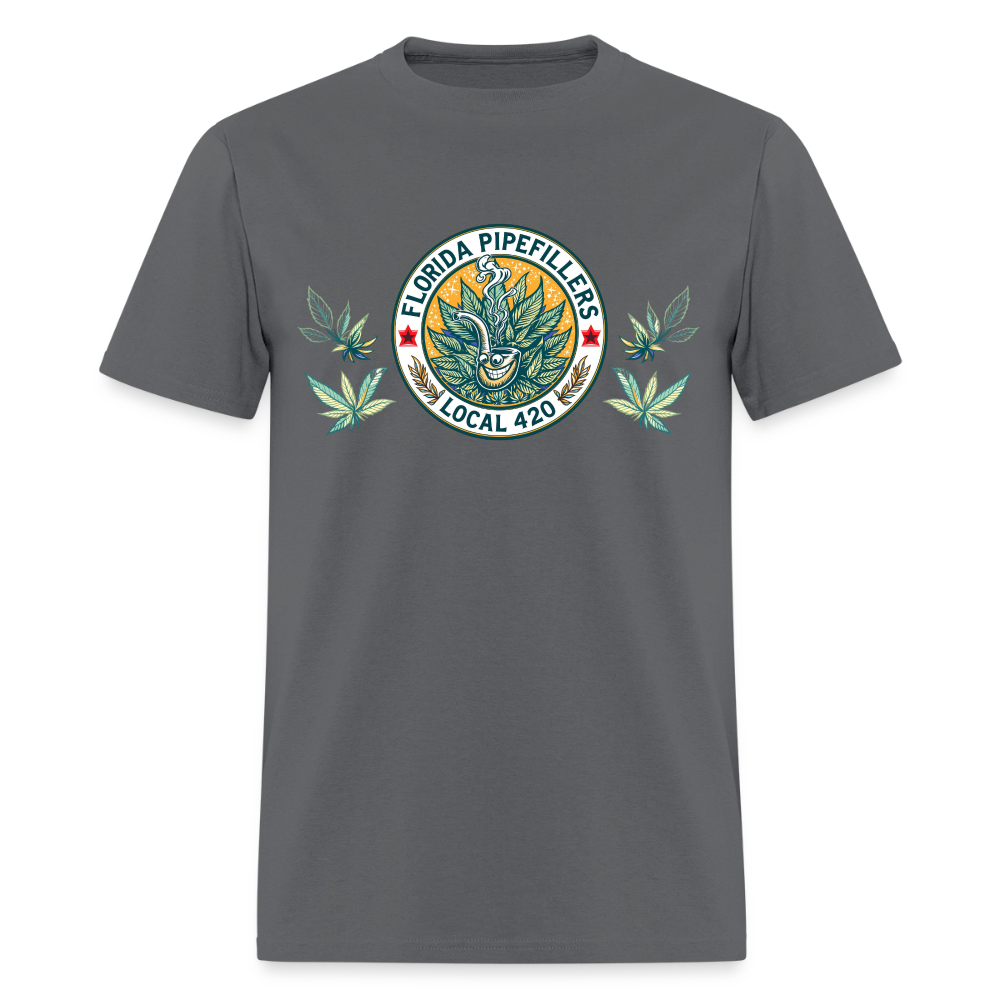 FLORIDA PIPEFILLERS LOCAL 420 Men's T-Shirt - charcoal