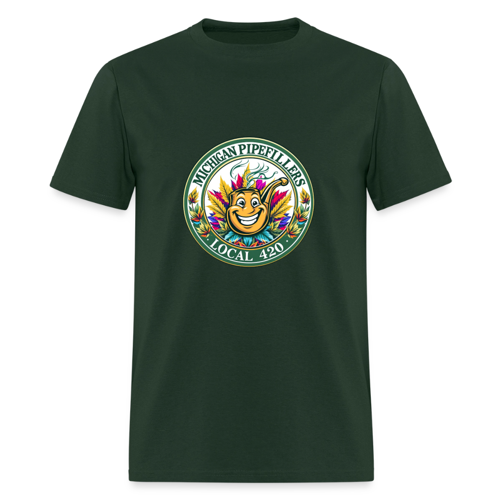 MICHIGAN PIPEFILLERS LOCAL 420 Men's T-Shirt - forest green