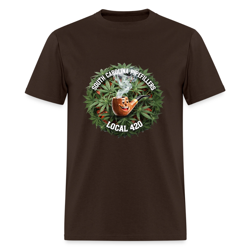 SOUTH CAROLINA PIPEFILLERS LOCAL 420 Men's T-Shirt - brown
