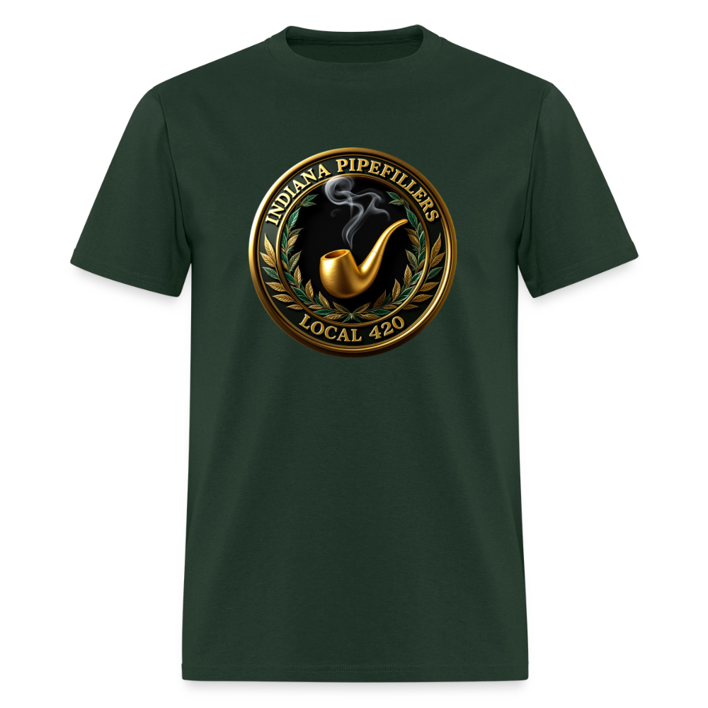 INDIANA PIPEFILLERS LOCAL 420 Men's T-Shirt - forest green