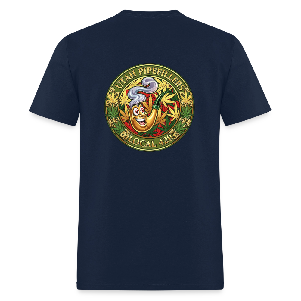 UTAH PIPEFILLERS LOCAL 420 F/B DESIGN Men's T-Shirt - navy