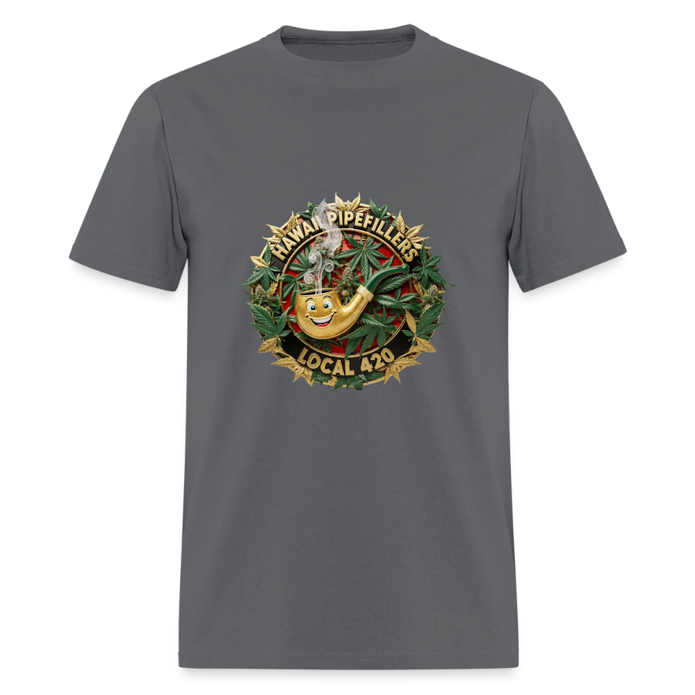 HAWAII PIPEFILLERS LOCAL 420 Men's T-Shirt - charcoal