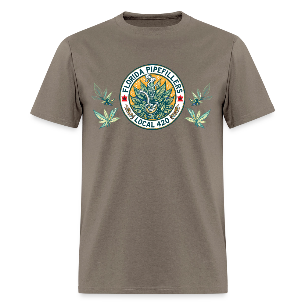 FLORIDA PIPEFILLERS LOCAL 420 F/B DESIGN Men's T-Shirt - safari