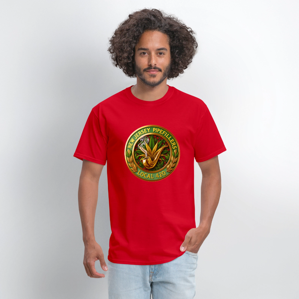 NEW JERSEY PIPEFILLERS LOCAL 420 Men's T-Shirt - red