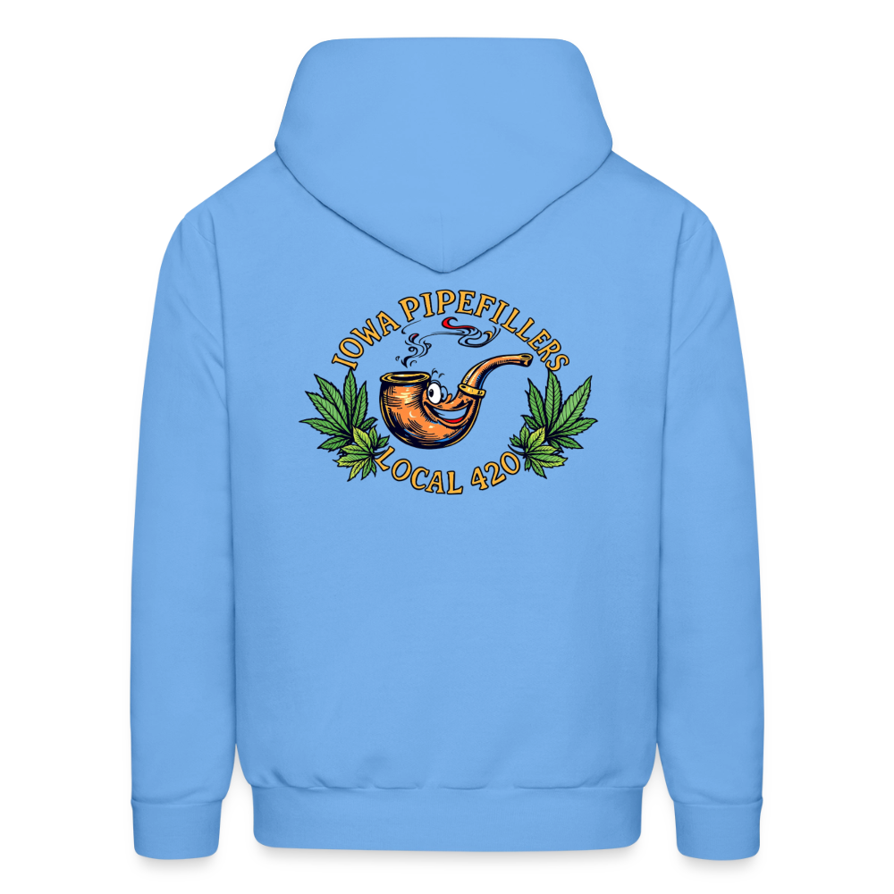 IOWA PIPEFILLERS LOCAL 420 F/B DESIGN Men's Hoodie - carolina blue