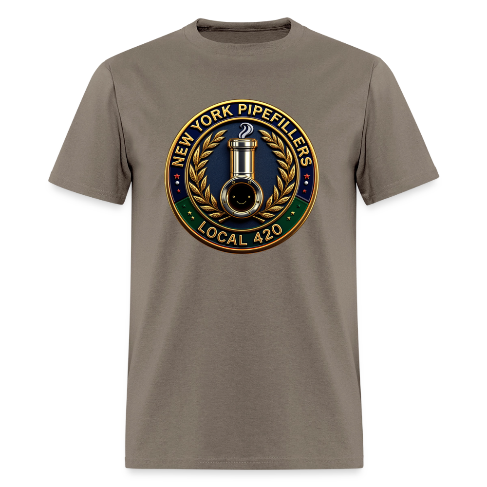 NEW YORK PIPEFILLERS LOCAL 420 F/B DESIGNS Men's T-Shirt - safari