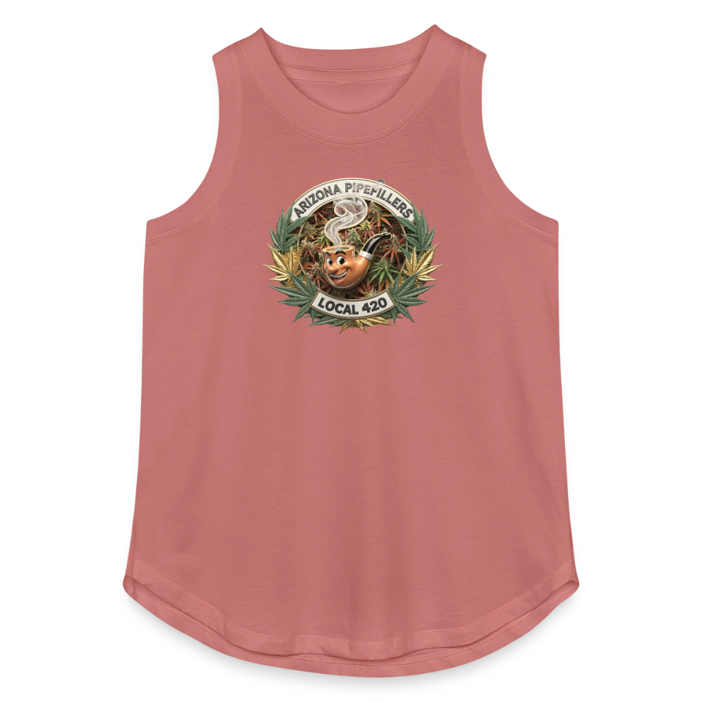 ARIZONA PIPEFILLERS LOCAL 420 Women's Relaxed Tank Top - mauve