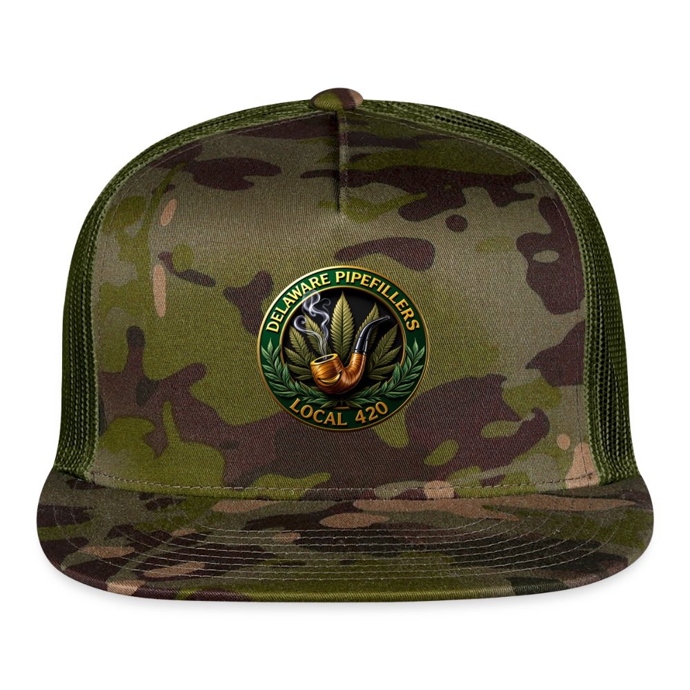 DELAWARE  PIPEFILLERS LOCAL 420 CAMO Trucker Hat - MultiCam\green