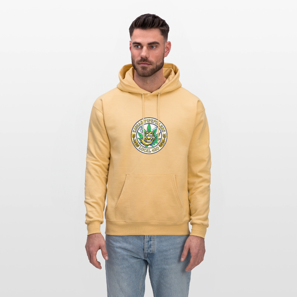KANSAS PIPEFILLERS LOCAL 420 F/B DESIGNS Men's Hoodie - light gold 