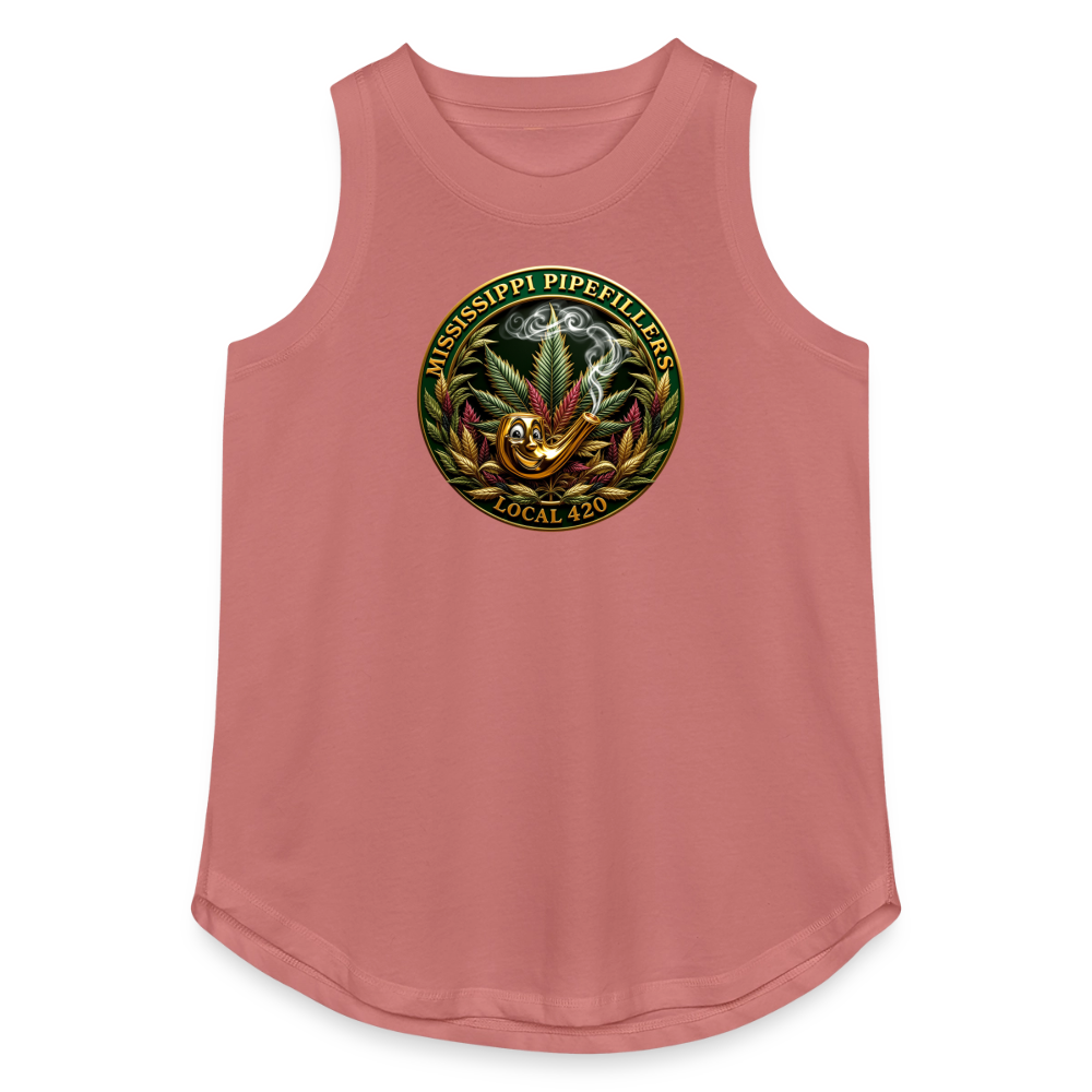MISSISSIPPI PIPEFILLERS LOCAL 420 Women's Relaxed Tank Top - mauve