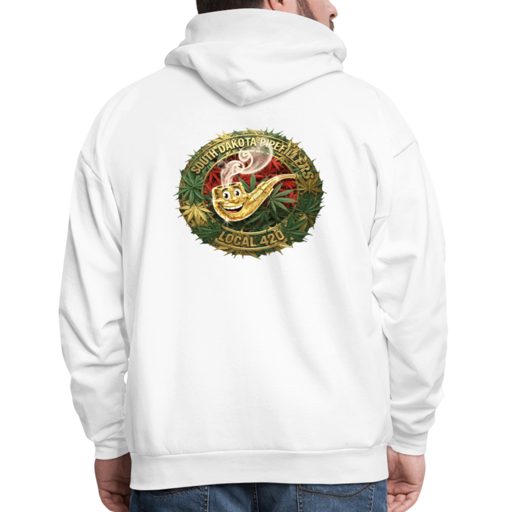 SOUTH DAKOTA PIPEFILLERS LOCAL 420  F/B DESIGN Men's Hoodie - white