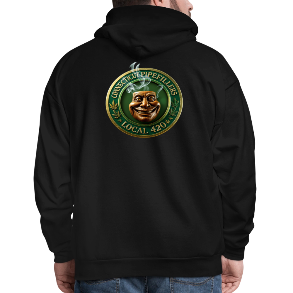 CONNECTICUT PIPEFILLERS LOCAL 420 F/B DESIGN Men's  Hoodie - black