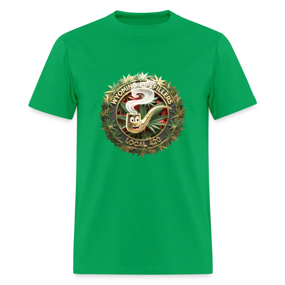 WYOMING PIPEFILLERS LOCAL 420 Men's T-Shirt - bright green