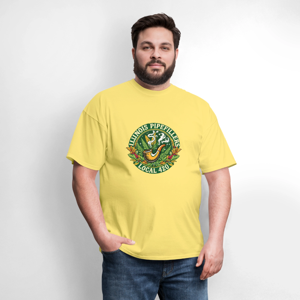 ILLINOIS PIPEFILLERS LOCAL 420 Men's T-Shirt - cornsilk