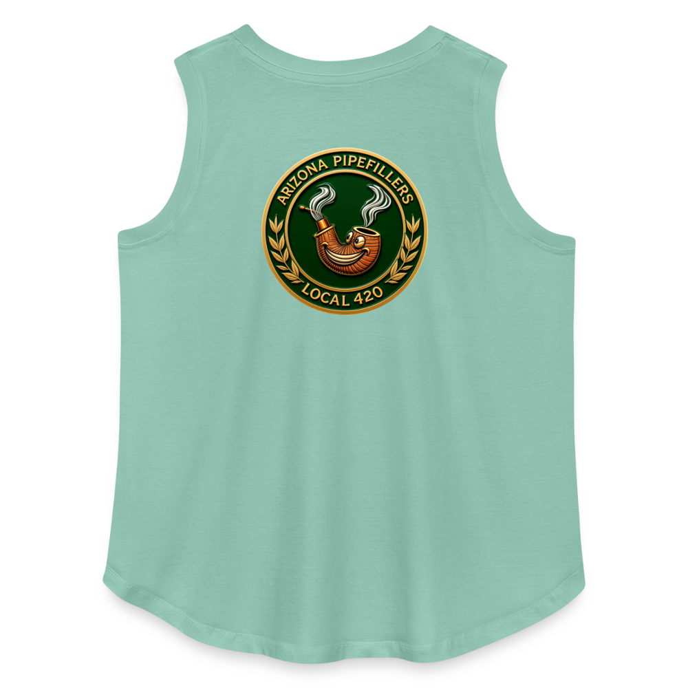 ARIZONIA PIPEFILLERS LOCAL 420 F/B DESIGN Women's Curvy Relaxed Tank Top - saltwater