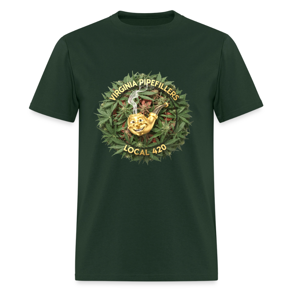 VIRGINIA PIPEFILLERS LOCAL 420 F/B DESIGN Men's T-Shirt - forest green