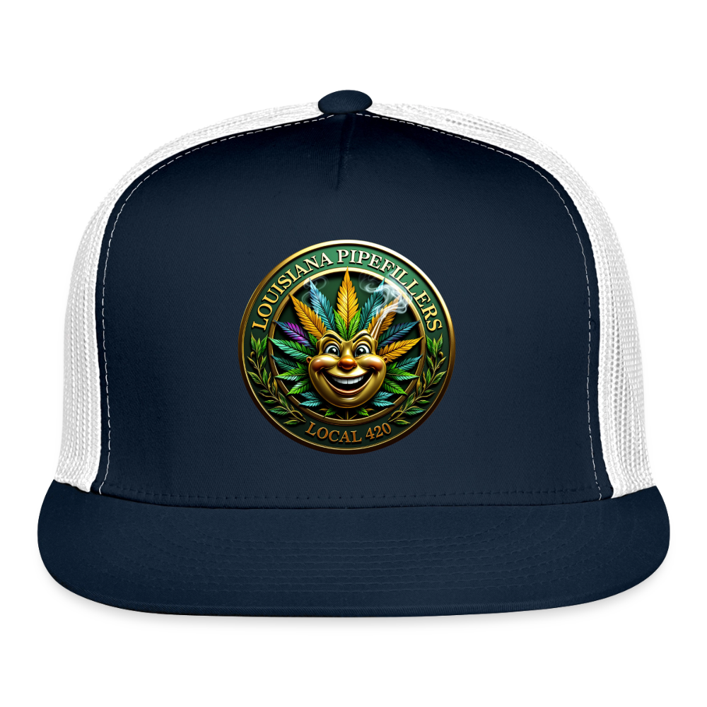 LOUISIANA PIPEFILLERS LOCAL 420 Trucker Hat - navy/white