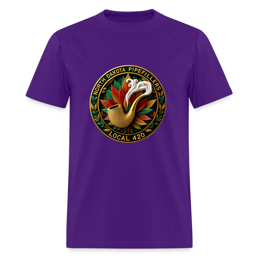 NORTH DAKOTA PIPEFILLERS LOCAL 420 Men's Tee shirt - purple