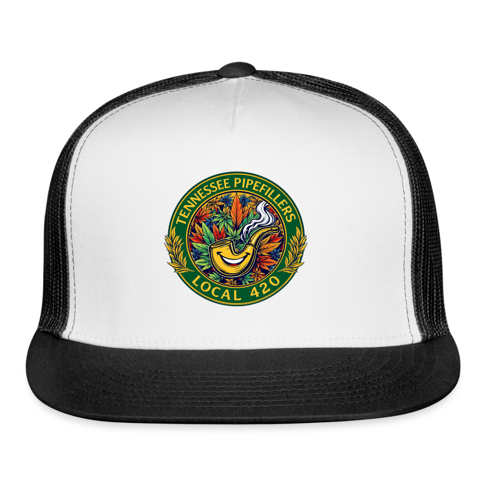 TENNESSEE PIPEFILLERS LOCAL 420  Trucker Hat - white/black
