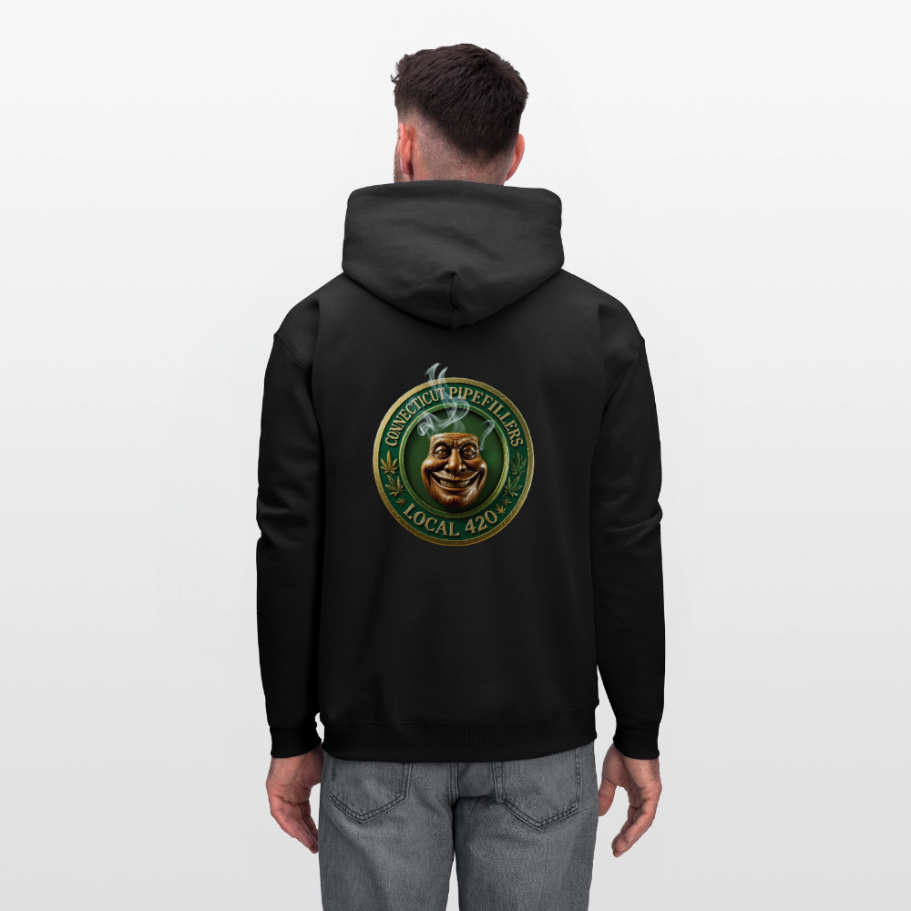 CONNECTICUT PIPEFILLERS LOCAL 420 F/B DESIGN Men's  Hoodie - black