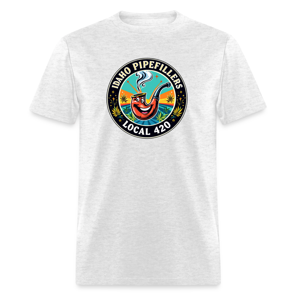 IDAHO PIPEFILLERS LOCAL 420 F/B DESIGN Men's T-Shirt - light heather gray