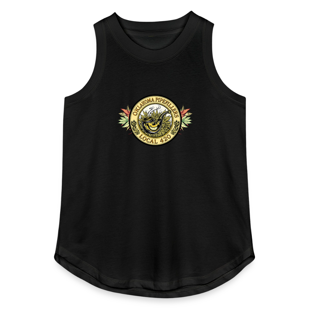 OKLAHOMA PIPEFILLERS LOCAL420 Women's Relaxed Tank Top - black