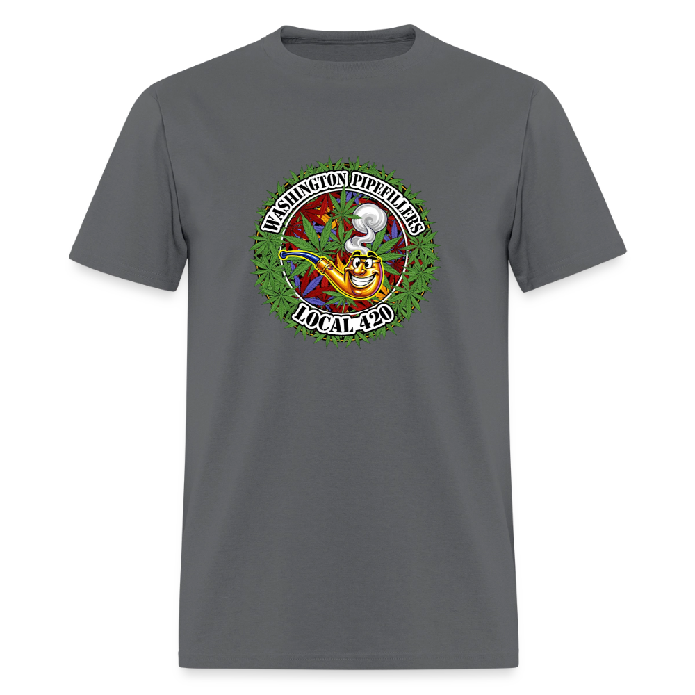 WASHINGTON PIPEFILLERS LOCAL 420 F/B DESIGN Men's T-Shirt - charcoal