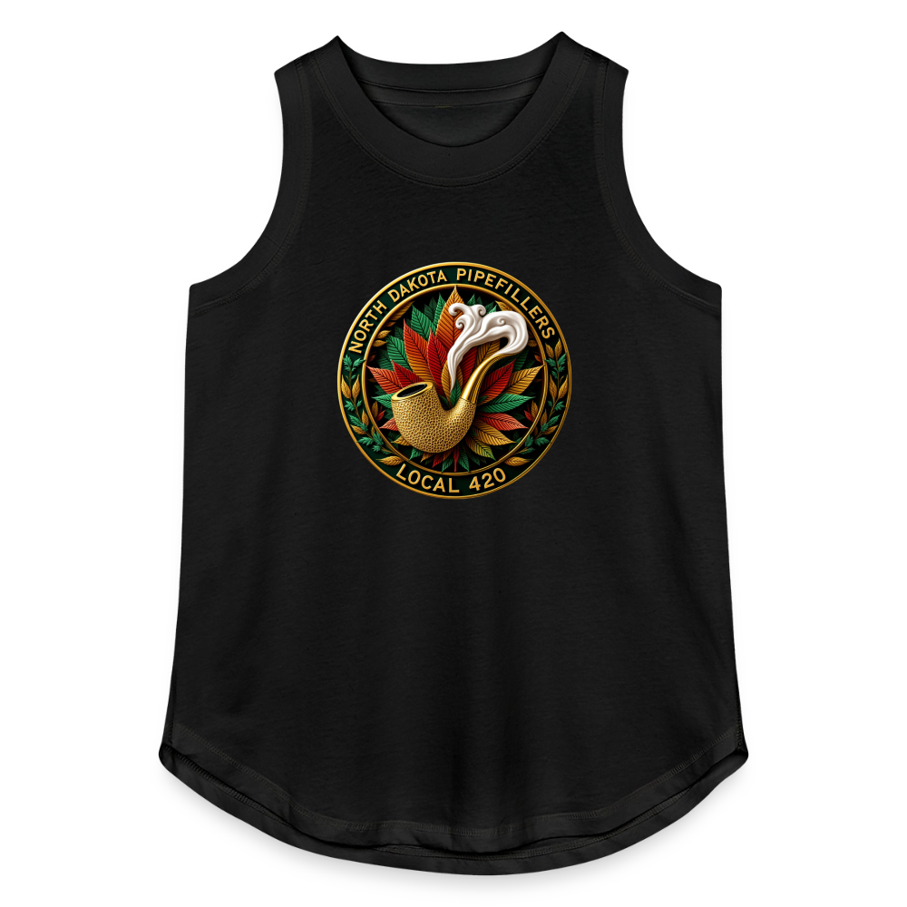 NORTH DAKOTA PIPEFILLERS LOCAL420 Women's Relaxed Tank Top - black