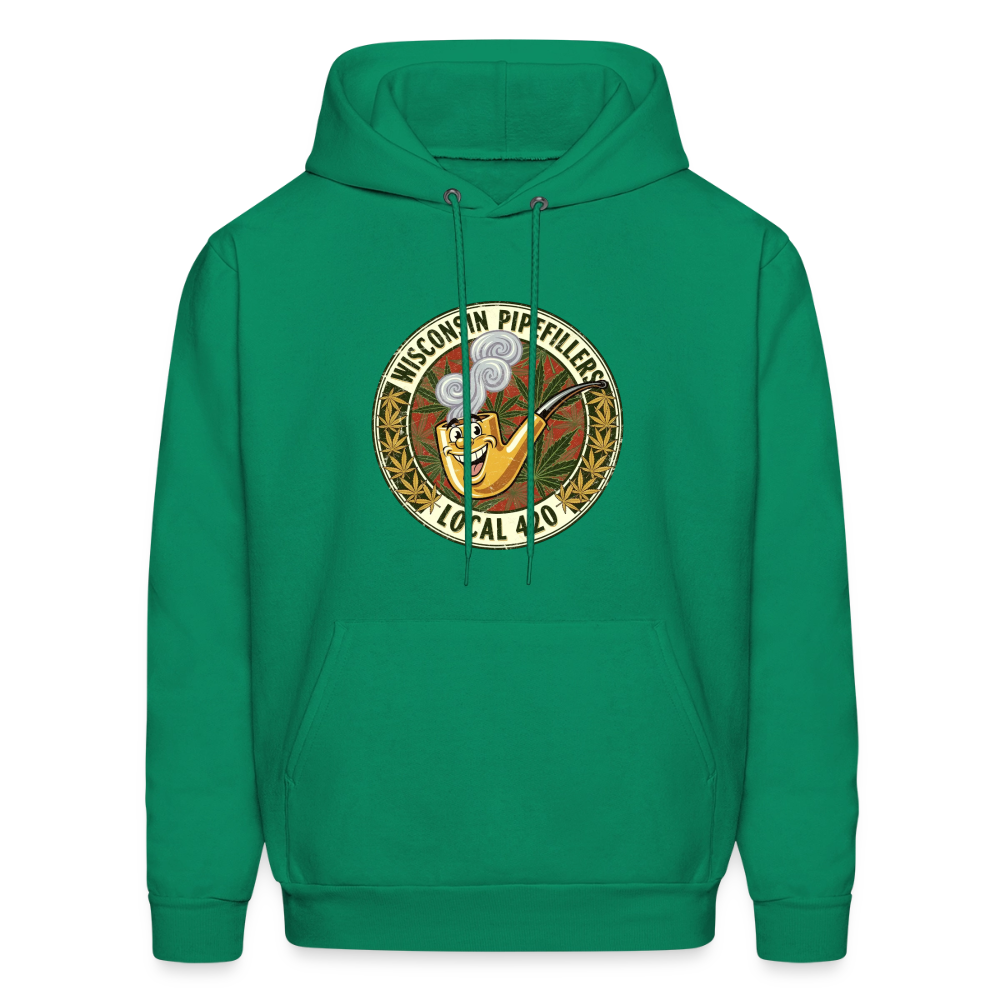 WISCONSIN PIPEFILLERS LOCL 420 Men's Hoodie - kelly green
