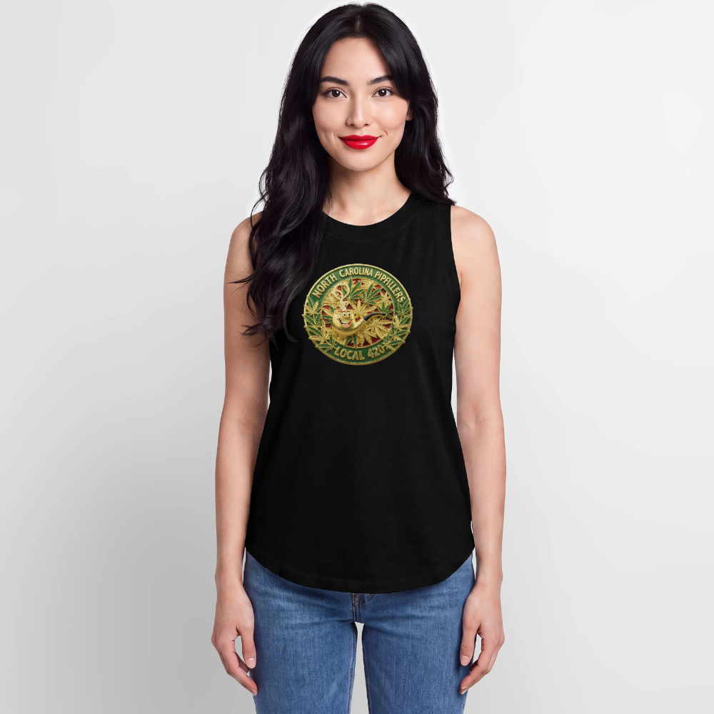 NORTH CAROLINIA PIPEFILLERS LOCAL 420 Women's Relaxed Tank Top - black