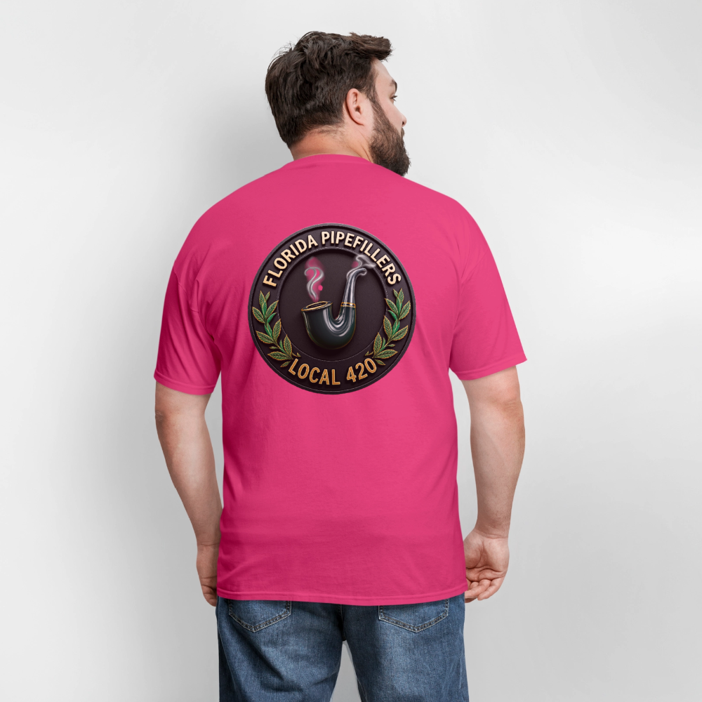FLORIDA PIPEFILLERS LOCAL 420 F/B DESIGN Men's T-Shirt - fuchsia